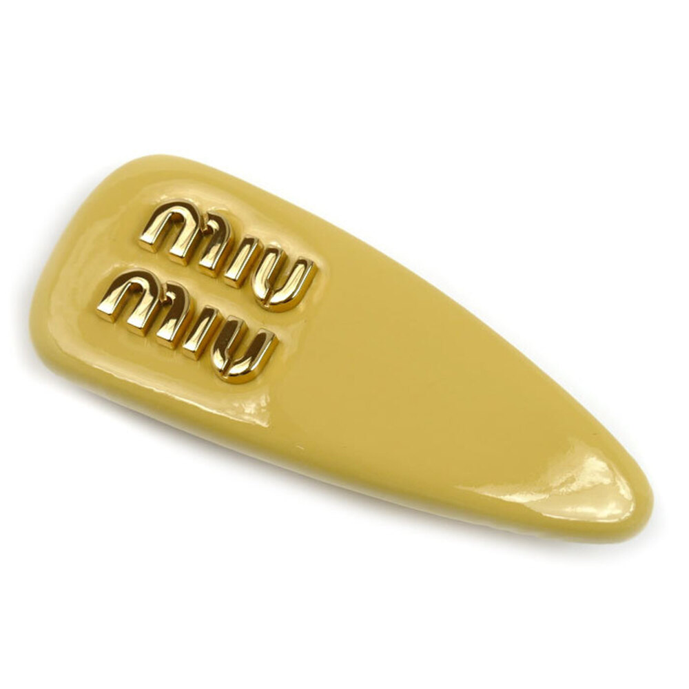 Miu Miu MIUMIU Patent Leather Hair Clip Barrette 5IF092 for Women